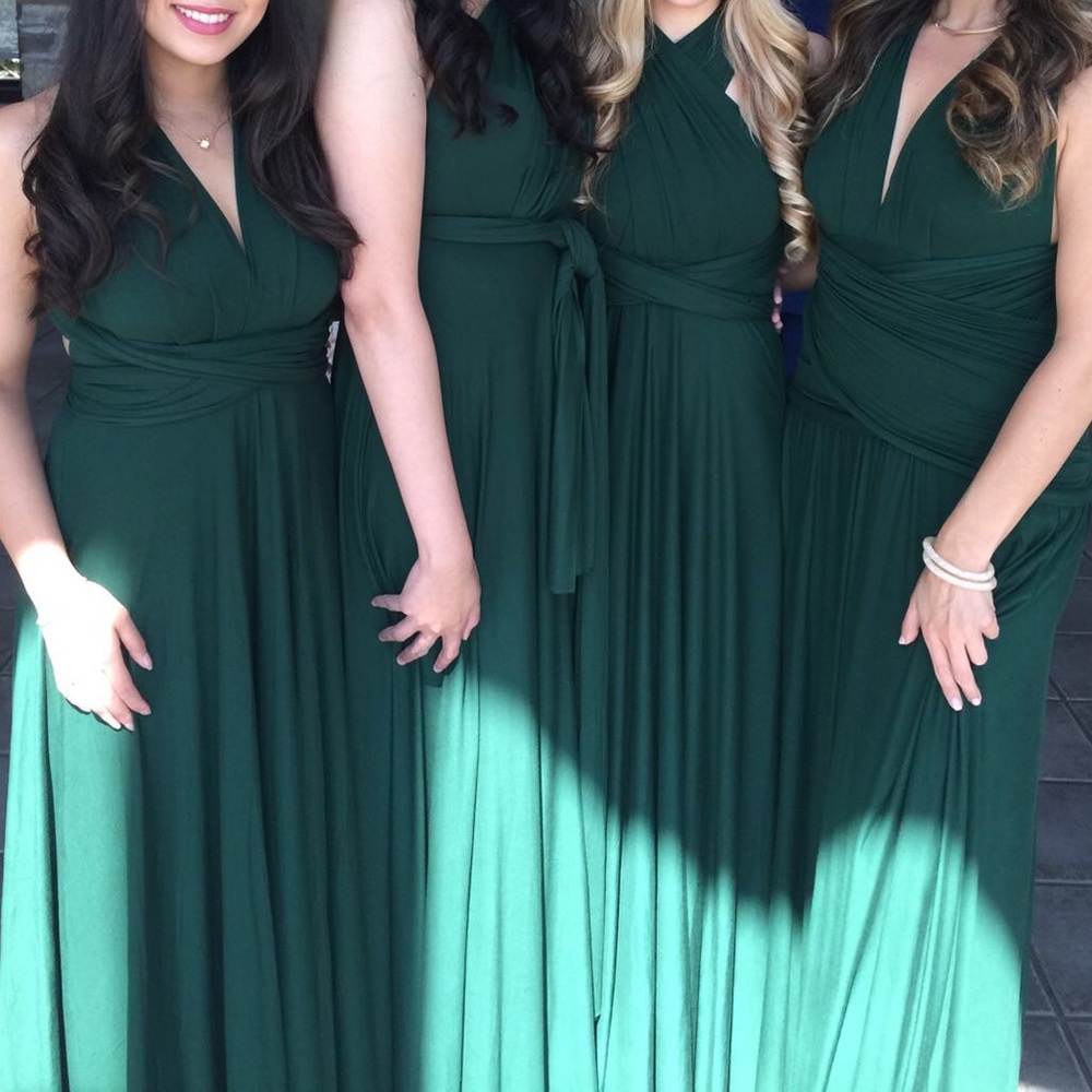 Forest green infinity dress